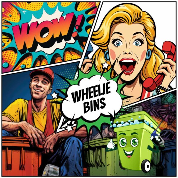 Clean wheelie bin with a fresh finish after professional jet wash.